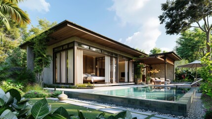 Fototapeta premium House With Central Pool