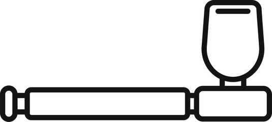 Simplistic line art icon featuring elements of wine tasting, with a wine glass and bottle