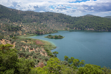 Kocagol Lake near Dalaman Town in Mugla Province of Turkey