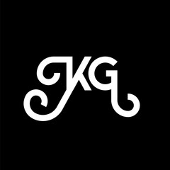 KG letter logo design on black background. KG creative initials letter logo concept. kg letter design. KG white letter design on black background. K G, k g logo