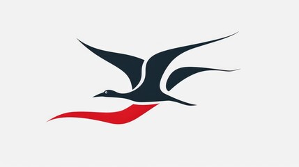 Representation of dynamic freedom movement in logos for conveying concepts like travel freedom high vision