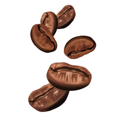 Roasted coffee beans of delicious coffee.
