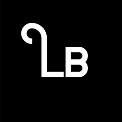 LB Letter Logo Design. Initial letters LB logo icon. Abstract letter LB minimal logo design template. L B letter design vector with black colors. lb logo