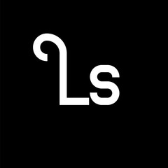 LS Letter Logo Design. Initial letters LS logo icon. Abstract letter LS minimal logo design template. L S letter design vector with black colors. ls logo