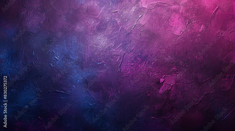 Poster purple and blue hues blend in abstract art to create a textured background