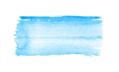 Abstract blue watercolor on white background.