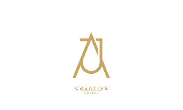AJ, JA, A, J, Abstract Letters Logo Monogram