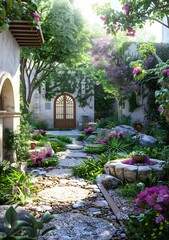 Naklejka premium Exquisite Chinese style landscape design renderings