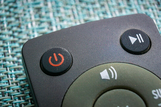 Close Up of a power off and play pause button