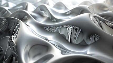 3D rendering of a smooth, white, liquid-like surface with a glossy finish.