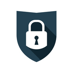 shield padlock icon design vector template