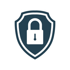 shield padlock icon design vector template