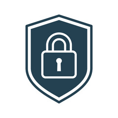 shield padlock icon design vector template