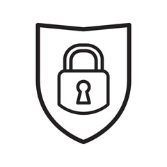 shield padlock icon design vector template