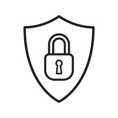 shield padlock icon design vector template