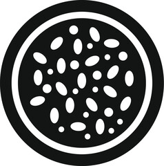 Simplified vector design of a papaya slice in monochrome, ideal for patterns and food themes