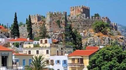 Obraz premium Impenetrable fortress a symbol of ingenious design and resilience against numerous attacks