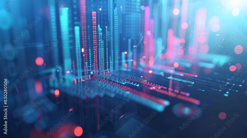 Poster Digital metropolis: abstract visualization of cyber data and network connections