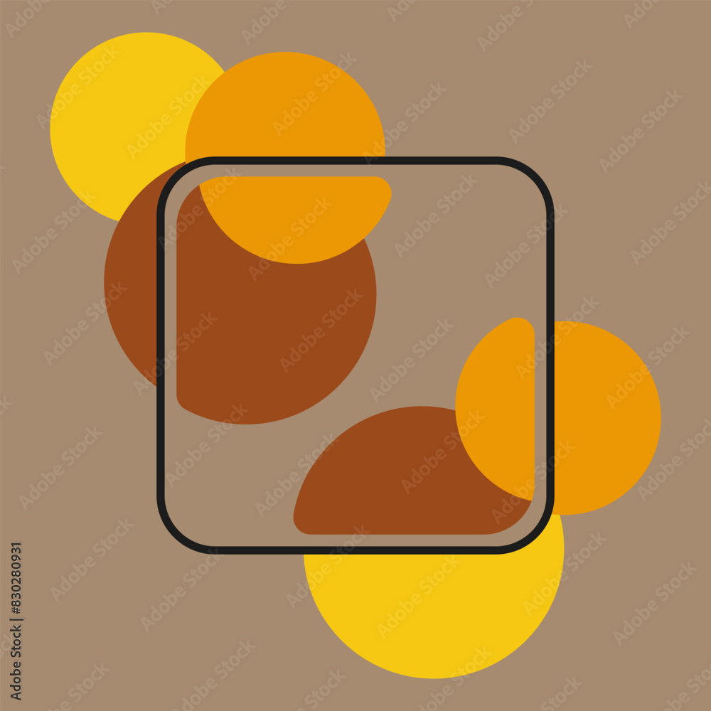 Poster vector abstract background with circles. wallpaper template for site and web use. simple geometric v