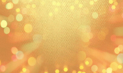 Yellow bokeh widescreen background for Banner, Poster, celebration, event and various design works