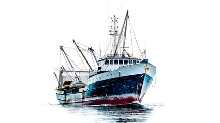 Taking action to combat illegal, unreported, and unregulated fishing,
boat in the sea 3D Image