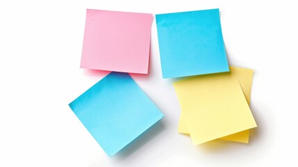 Fototapeta premium Sticky Note in Color on White Background