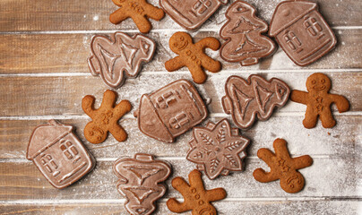 set of cookies on a light background