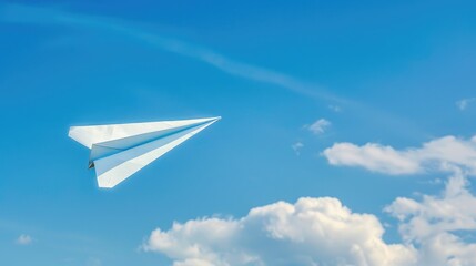 Fototapeta premium Success through trial and error Paper airplane and persistence