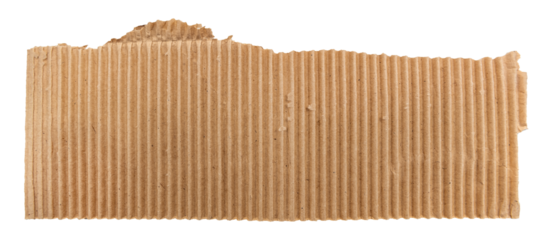 Piece of torn cardboard on a white background. Torn cardboard isolate