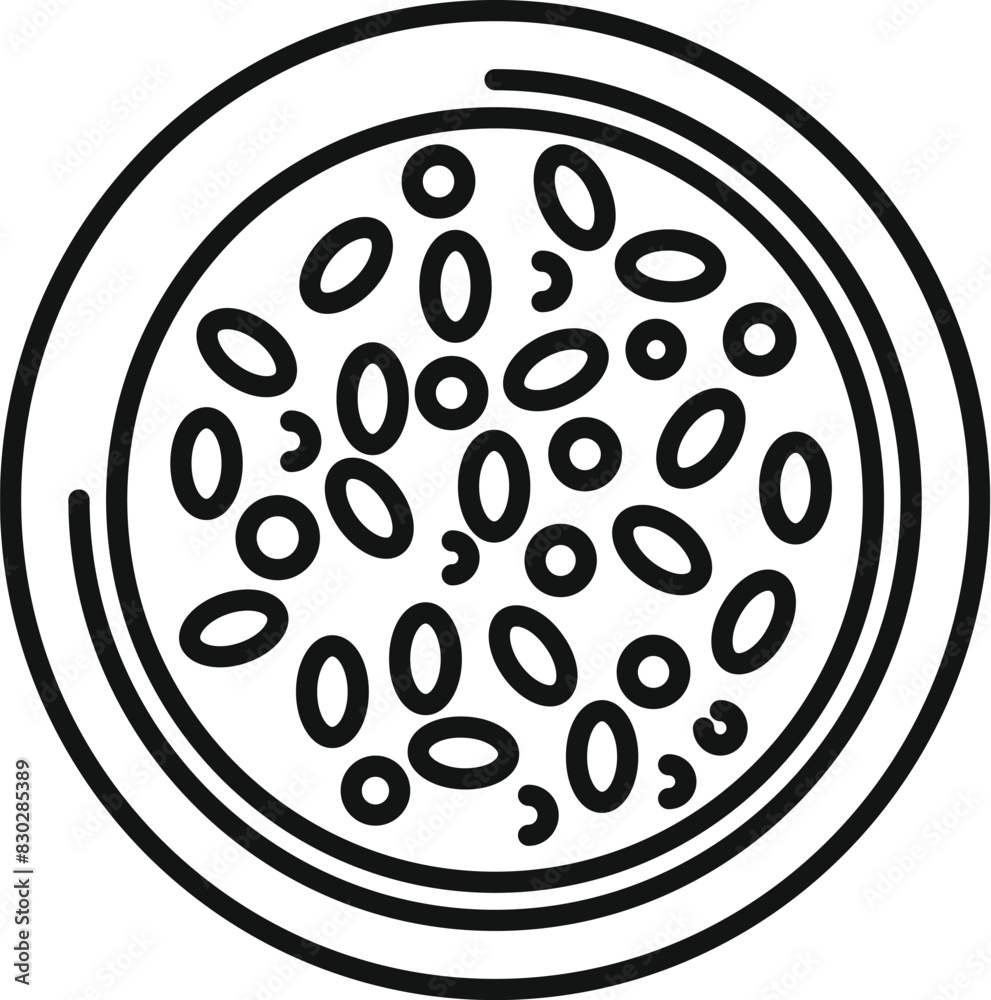 Wall mural vector line art drawing of a pizza, suitable for menu designs and foodrelated content