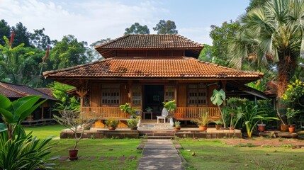 Enchanted Wooden Abode Amidst Palm Oasis