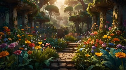 Fototapeta premium plants and flowers background and wallpaper
