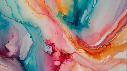Vivid abstract liquid colors swirling together