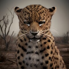 sad leopard panther jaguar