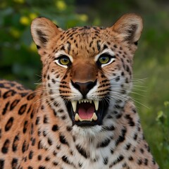 angry leopard panther jaguar