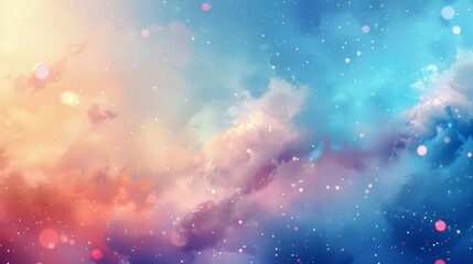 Pastel sky blue and ruby hues with cloud-like patterns serene ambiance backdrop