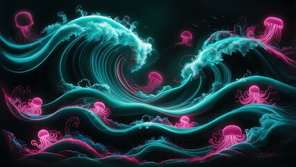 Obraz premium fractal burst background