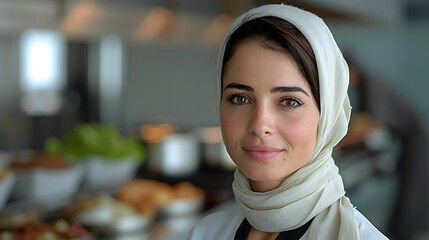 passionate innovative Female Middle Eastern chef preserving culinary tradition while embracing modern gastronomy skill creativity she reinvents traditional dish contemporary flair celebrating rich tap