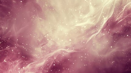 Abstract: soft white deep burgundy tones delicate cloud-like patterns subtle luminous stars tranquil ambiance backdrop