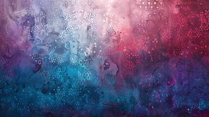Fototapeta premium Gradient backdrop: bright teal to soft burgundy intricate lace-like patterns gentle glowing dots evokes 4th of July spirit backdrop