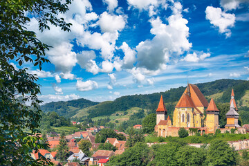 Amazing medieval architecture of Biertan fortified Saxon church in Romania