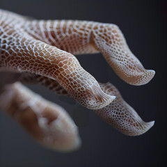 Detailed Close-Up of Human Fingers Highlighting Fingerprint Patterns and Skin Texture