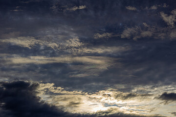 Fototapeta premium metalic colorise clouds in beautiful sky