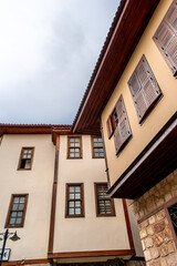 Old buildings on the streets of the old town of Kaleici. Kaleici is an old town in Antalya.