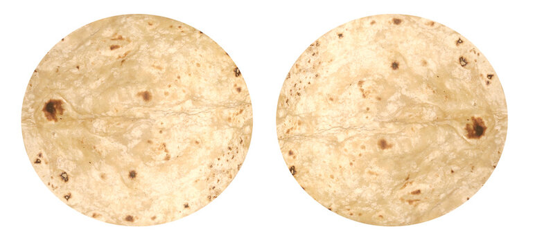 Chapati Meal Roti, Piadina, Paratha, Simple with White Background