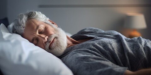 man sleeping in bed Generative AI