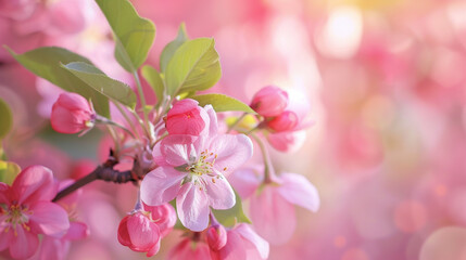 Elegant Cherry Blossom Blooms in Warm Sunlight