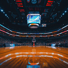 Empty Basketball Arena. Basktball Stadium 
