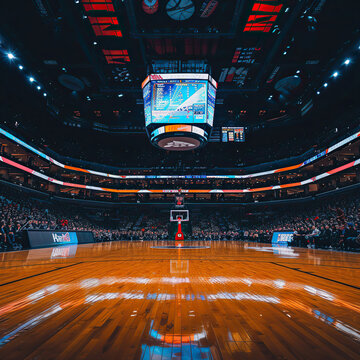 Empty Basketball Arena. Basktball Stadium 
