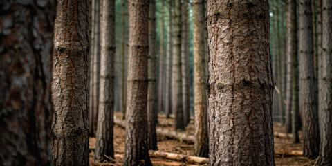 Obraz premium Close up Shot of Trees Tronk in Fall Season 